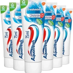 Clearance Aquafresh Freshmint 3-in-1 Tandpasta Voor Een Frisse Adem 75 ML Multipack 6 stuks