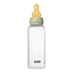 Best Bibs Babyfles 270 ML Sage met Latex speen en opvouwbaar trechtertje