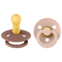 New Bibs Fopspeen Two Pack Natuurlijk Rubber Woodchuck/Blush Maat 2