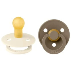 Outlet Bibs Fopspeen Two Pack Natuurlijk Rubber Ivory/Dark Oak Maat 1