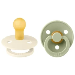 Outlet Bibs Fopspeen Two Pack Natuurlijk Rubber Ivory/Sage Maat 1