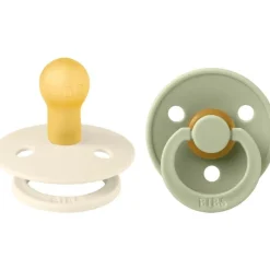 Outlet Bibs Fopspeen Two Pack Natuurlijk Rubber Ivory/Sage Maat 1