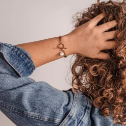 Sale BiSjU Jewellery Armband Gekleurde Stenen Gold Plated