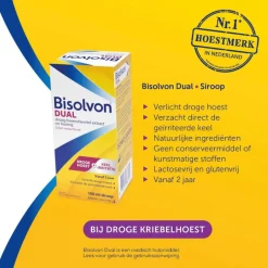 Discount Bisolvon Dual Siroop, Bij Droge Hoest En Keelirritatie 100 ML