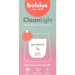 New Bolsius Navulling Clean Light pack 2 Gardenia / Fig