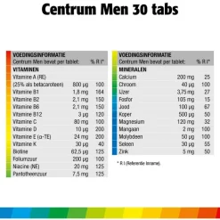 Hot Centrum Men Multivitaminen Tabletten 30 stuks