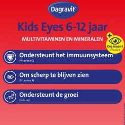 New Dagravit Kids Multivitaminen Gummies Xtra + Eyecare 6-12 jaar 60 stuks