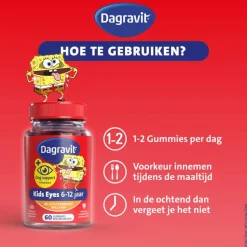 New Dagravit Kids Multivitaminen Gummies Xtra + Eyecare 6-12 jaar 60 stuks
