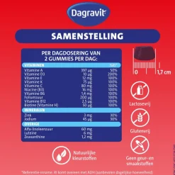 New Dagravit Kids Multivitaminen Gummies Xtra + Eyecare 6-12 jaar 60 stuks