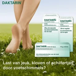 Outlet Daktarin Miconazolnitraat bij Schimmelinfecties Crème 20MG/G 15 GR