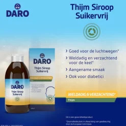 Outlet Daro Thijm Siroop Suikervrij 200 ML