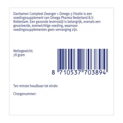 Online Davitamon Compleet Zwanger + Omega-3 Visolie 60 Stuks