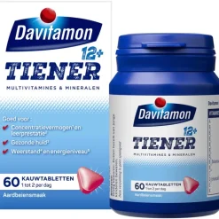 Hot Davitamon Multi 12+ Kauwvitamines Aardbei 60 Stuks