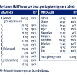Davitamon Multi Vrouw 50+ 60 stuks