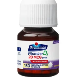 Discount Davitamon Vitamine D3 20 mcg Smelttabletten Voordeelverpakking 150 stuks