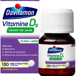 Online Davitamon Vitamine D 50+ Smelttabletten Citroensmaak 130 Stuks