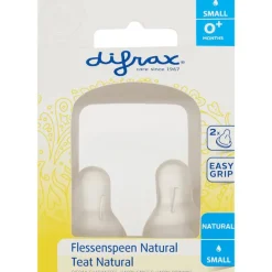 Discount Difrax Flesspeen Natural Small 0+ Maanden Geschikt voor pasgeboren baby’s