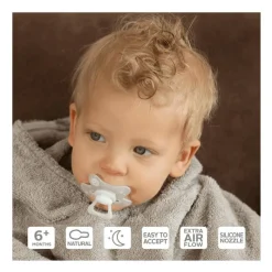 New Difrax Fopspeen Natural 6+ M Glow In The Dark