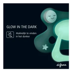 New Difrax Fopspeen Natural 6+ M Glow In The Dark