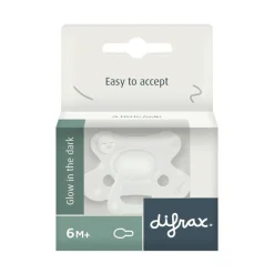 New Difrax Fopspeen Natural 6+ M Glow In The Dark