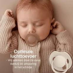 Sale Difrax LOVI Prime Fopspeen 6-18 maanden Granola/Orange