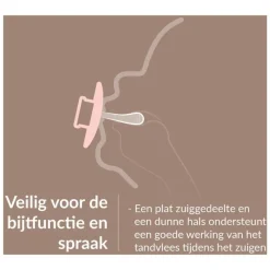 Difrax LOVI Prime Fopspeen 18+ maanden Nude/Blush