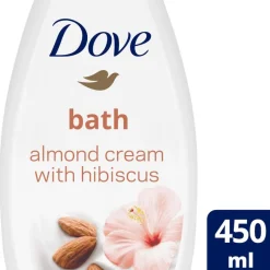 Outlet Dove Caring Bath Amandelmelk & Hibiscus Badcrème 450 ml