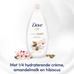 Outlet Dove Caring Bath Amandelmelk & Hibiscus Badcrème 450 ml