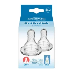 Discount Dr. Brown's Dr. Brown’s Flesspeen 0+ maanden Fase 1 Smalle Halsfles 2 stuks