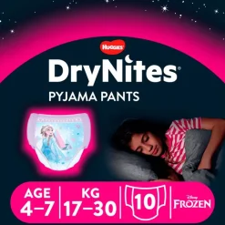 Online Huggies DryNites Frozen Luierbroekjes Meisjes 4 Tot 7 Jaar (17 - 30 kg) 10 stuks