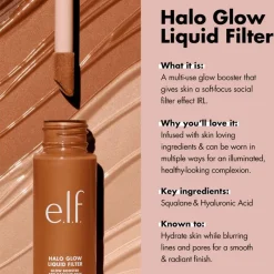 Outlet e.l.f. Halo Glow Liquid Filter 5 Medium/Tan