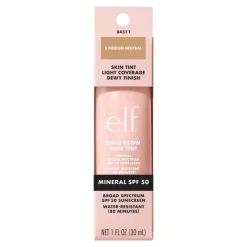 New e.l.f. Halo Glow Skin Tint SPF50 8 Medium Neutral