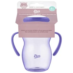 New Etos 360° Trainingsbeker met handvaten paars 270 ML
