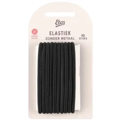 New Etos Elastieken Metaalvrij Zwart 10St