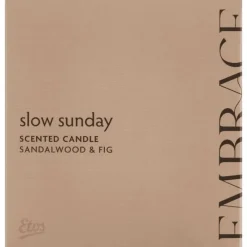 Hot Etos Embrace Candle Slow Sunday 210 GR