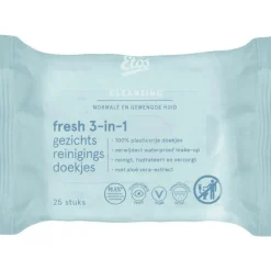 Best Etos Fresh 3-in-1 Face Cleansing Wipes 25 stuks