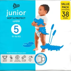 Sale Etos Luiers Junior Maat 5 11-16 kg Value Pack 38 stuks
