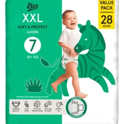 Best Etos Luiers XXL Maat 7 15+ kg Value Pack 28 stuks