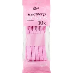 Discount Etos Wegwerpmesjes Met Vaste Kop Roze 10 stuks
