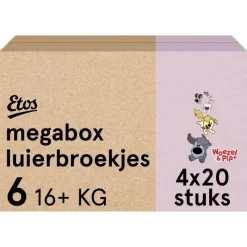 Outlet Etos Woezel & Pip Luierbroekjes Extra Large Maat 6 Megabox 4x20 stuks