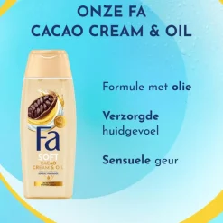 New FA Cream & Oil Cacao Showergel 250 ML