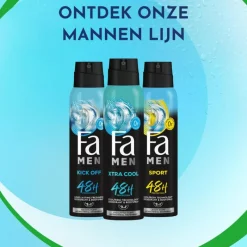 New FA Men Extreme Cool Deodorant Spray 150 ML