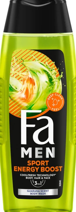 Clearance FA Men Xtreme Sport Energy Boost 3-in-1 Douchegel 250 ML