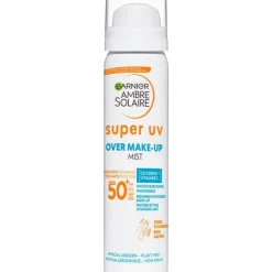 Hot Garnier Ambre Solaire Over Make-up Super UV Mist SPF50 met Glycerine, Vitamine E en Hyaluronzuur 75ml