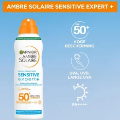 Hot Garnier Ambre Solaire Sensitive Expert Hypoallergene Zonnebrand Mist SPF50 150 ML