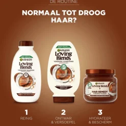 Outlet Garnier Loving Blends Kokosmelk & Macadamia Hair Remedy Haarmasker 340 ML