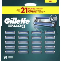 Hot Gillette Mach3 Navulmesjes 20 Stuks