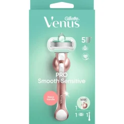 New Gillette Venus Deluxe Smooth Sensitive Rose Gold Scheersysteem 5 Blades