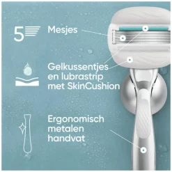 Discount Gillette Venus Pro ComfortGlide Sensitive Scheersysteem 5 Blades + 1 Navulmesjes