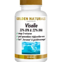 Hot Golden Naturals Visolie 33% EPA & 22% DHA Capsules 60 stuks